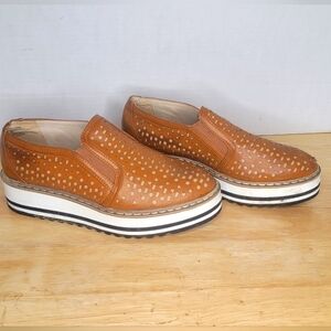Women's Brown Slip-On Thick Soled Shoes